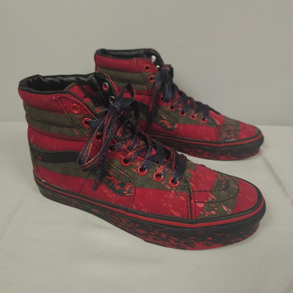 Vans House of Terror Shoes Men 6 Freddy Krueger Nightmare On Elm Street Sk8 Hi